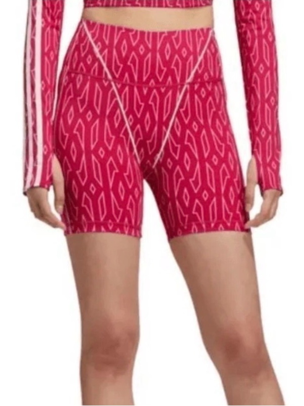 adidas Pink Patterned Bike Shorts